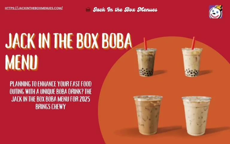 Jack in the Box Boba Menu